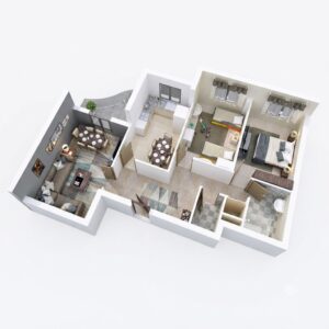 Bloc A F3 – d – 94-96 m²